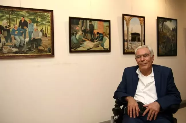 ALS hastası Ressam Yağcı, MTSO'da 'Engelsiz Renkler' sergisi açtı