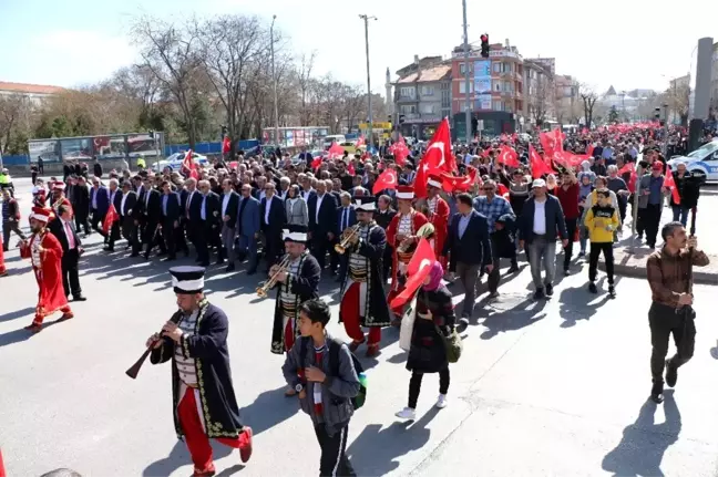 Konya'da şehitler için yürüdüler