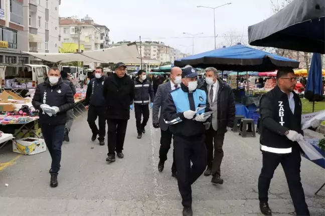 Atakum'da pazarda salgın önlemi