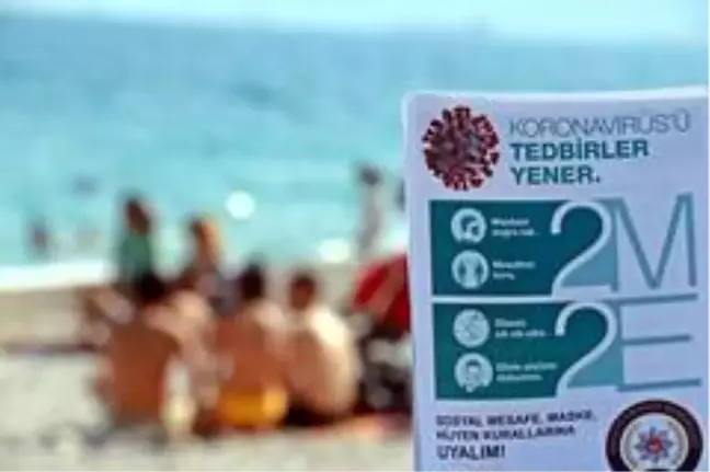Dünyaca ünlü sahilde '2M-2E' başlıklı korona virüs uyarısı