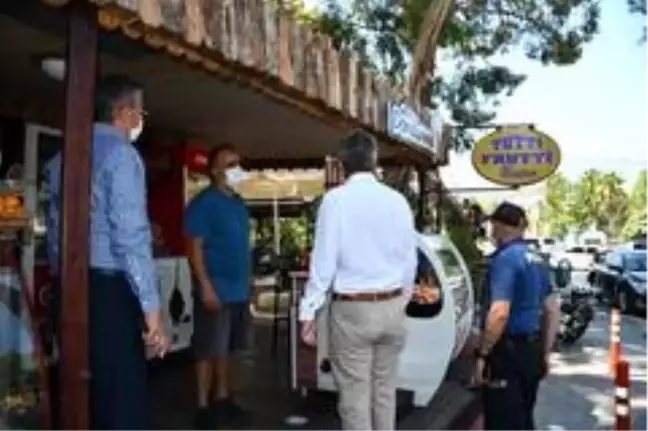 Kemer'de Korona virüs denetimi
