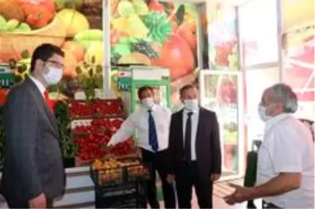 Aşkale'de maske ve sosyal mesafe denetimi