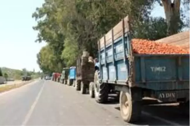 Domates üreticileri salça fabrikası önünde uzun kuyruklar oluşturdu