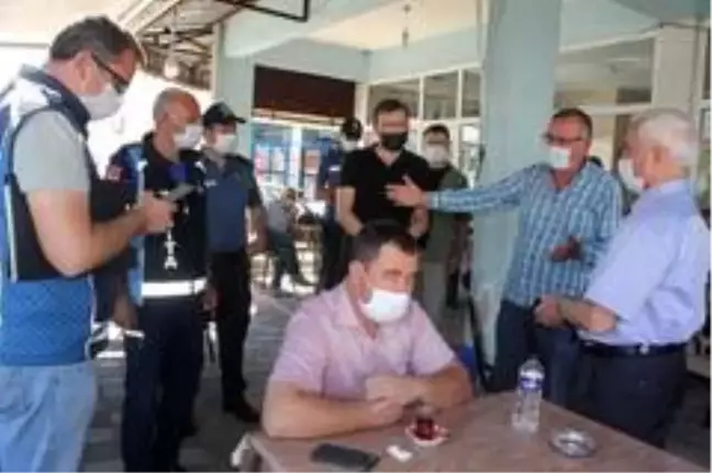 Manyas'ta sosyal mesafe denetimi