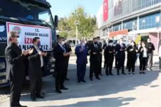 Yardım tırı Karabük'ten İzmir'e dualarla uğurlandı