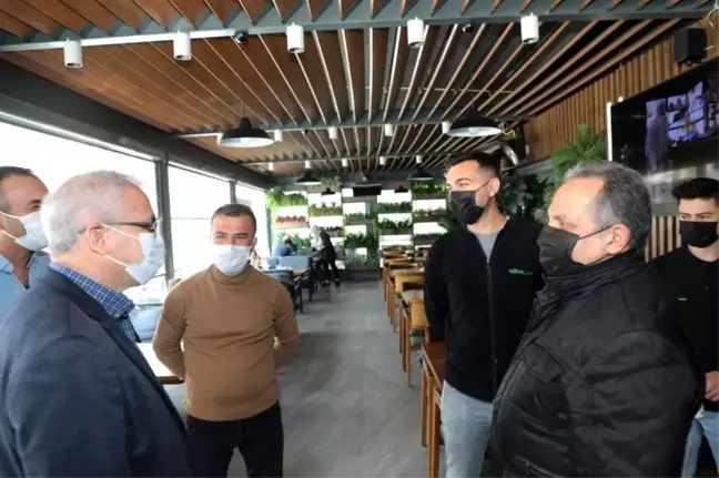 Başkan Yalçın ve Kaymakam Sönmez'den korona virüs denetimi