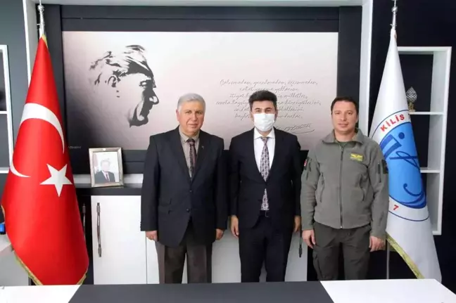 THK Kilis Şube Başkanı Tırnaksız Rektör Karacoşkun'la bir araya geldi