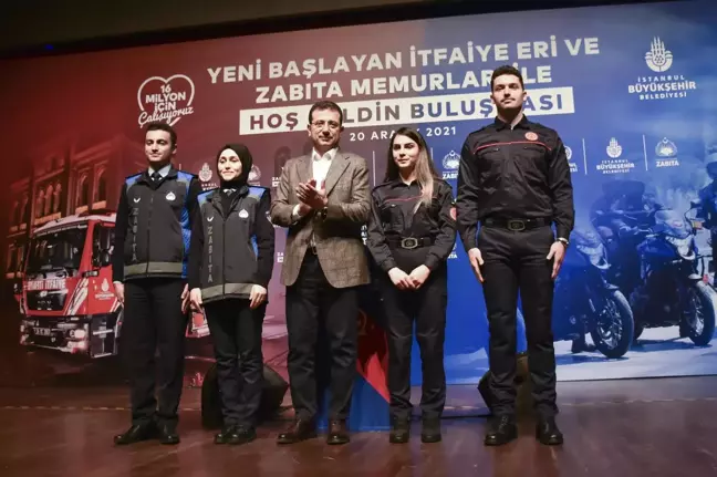 İBB'de göreve başlayan İtfaiye ve Zabıta memurları için tören düzenlendi
