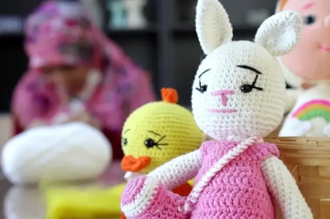 Özel öğrenci Hilal'den örgü bebekler