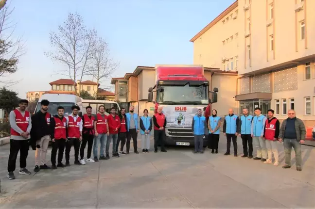 Sakarya'da toplanan yardımlar İdlib'deki ihtiyaç sahiplerine gönderildi