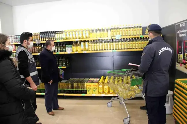 Malkara'da marketlerde yağ denetimi yapıldı