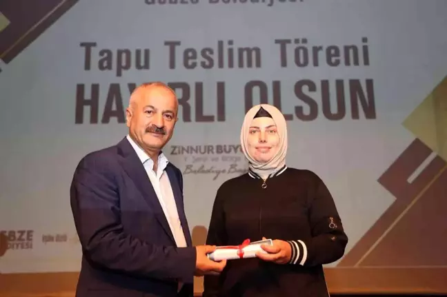 Gebze'de tapu teslim töreni