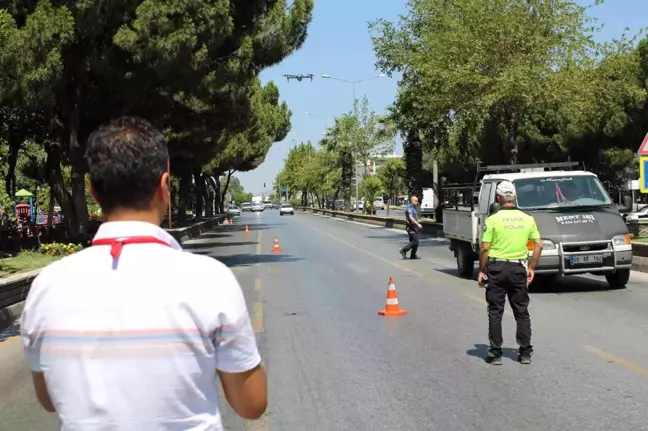 Aydın'da bayram öncesi drone destekli trafik denetimi yapıldı