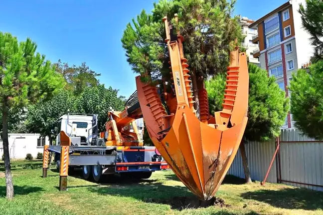 İzmir yerel: Buca Metrosu inşaatı sürüyor: Ağaçlar taşınarak koruma altına alınıyor