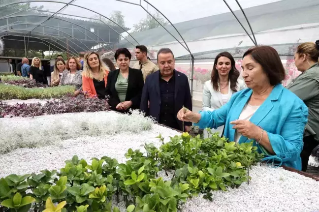 Selvi Kılıçdaroğlu Büyükşehir'in bitki üretim tesisini gezdi