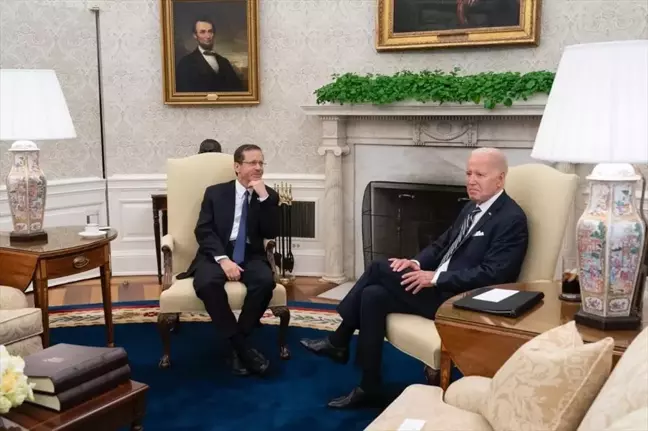 ABD Başkanı Joe Biden, İsrail Cumhurbaşkanı Isaac Herzog'u Beyaz Saray'da ağırladı