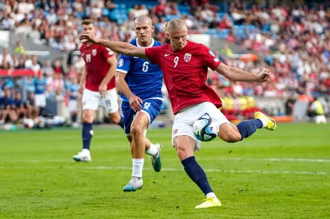 Erling Haaland Norveç Milli Takımı'nın en golcü 2. futbolcusu oldu