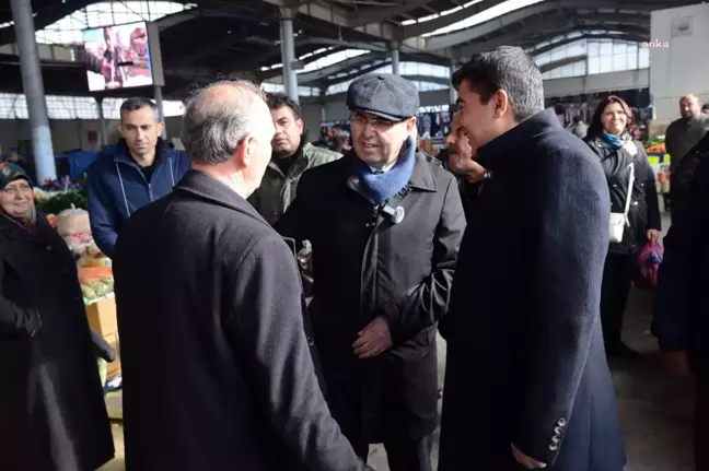 Kırşehir Belediye Başkanı ve CHP'li yetkililer esnaf ile görüştü