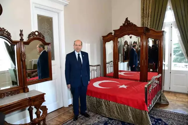 KKTC Cumhurbaşkanı Ersin Tatar Atatürk Köşkü'nü ziyaret etti
