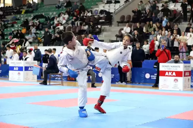 Denizli'de Okul Sporları Karate Şampiyonası Tamamlandı