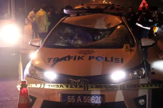 Samsun Havza'da Kaçan Otomobilin Çarptığı Trafik Polisi Şehit Oldu