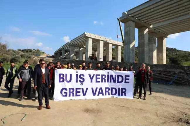 Aydın-Denizli Otoban Yolu İnşaatında Çalışan İşçiler Ücretlerini Alamıyor