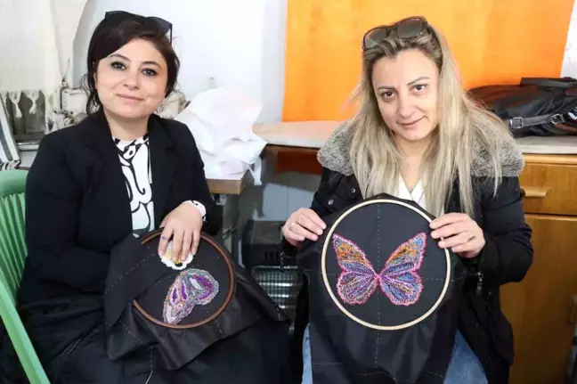 Hatay'da afetzedeler dikiş nakış kursunda psikolojik destek buluyor