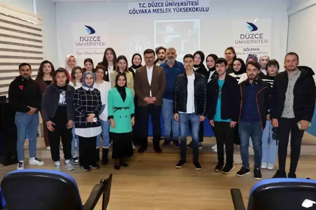 Düzce Üniversitesi Gölyaka Meslek Yüksekokulu'nda Gençlik ve Spor İl Müdürü İsa Yazıcı ile Buluşma