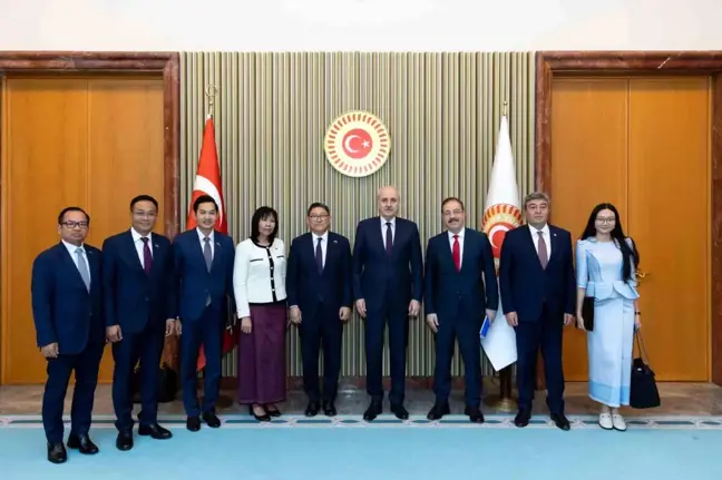 TBMM Başkanı Numan Kurtulmuş, Kamboçya Başbakan Yardımcısı ve Dışişleri Bakanı Sok Chenda Sophea'yı Kabul Etti