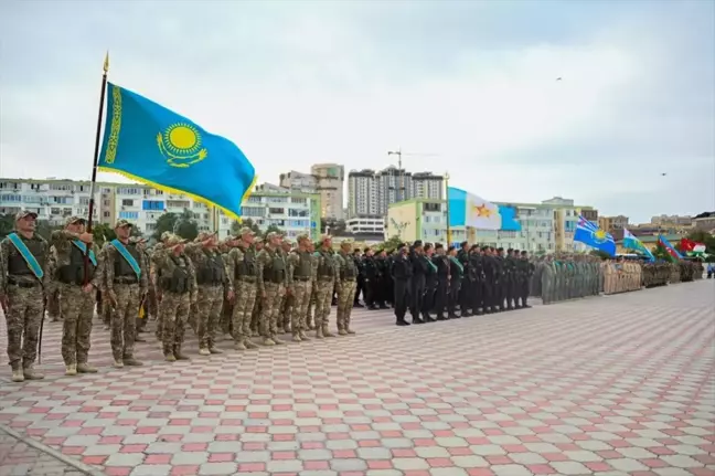 Kazakistan'ın Hazar Denizi kıyısında ortak tatbikat düzenlendi