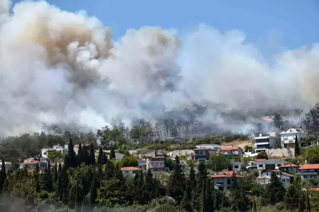 İzmir'de Çeşme ve Urla'da Orman Yangını