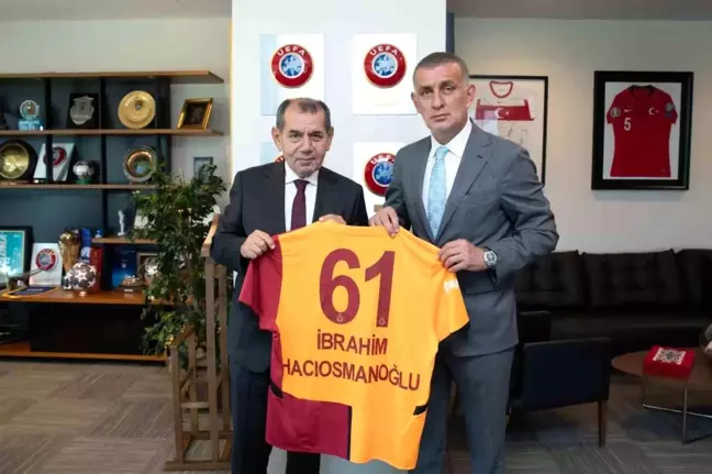 Galatasaray Başkanı Dursun Özbek, TFF Başkanı Hacıosmanoğlu'nu ziyaret etti