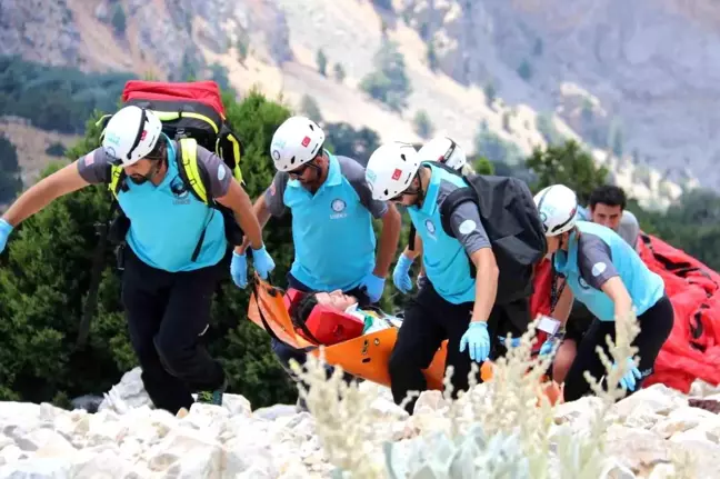 Fethiye'de UMKE Paraşüt Kazası Kurtarma Tatbikatı