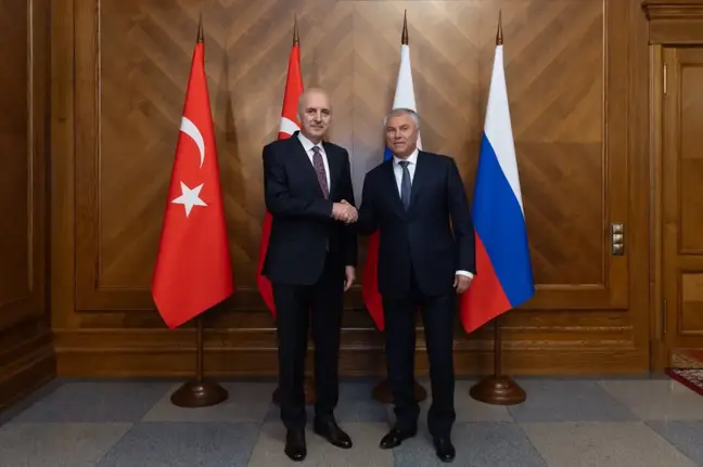 TBMM Başkanı Numan Kurtulmuş, Moskova'da Rus Mevkidaşı ile Görüştü