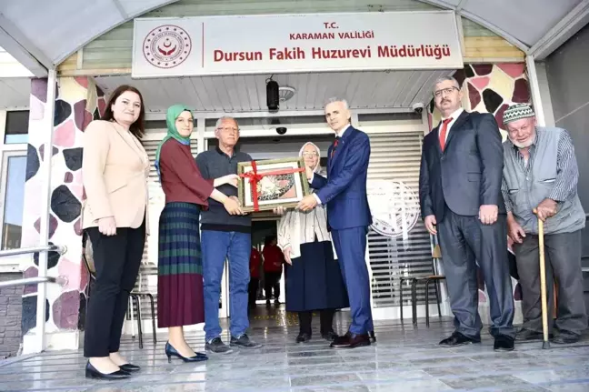 Karaman Valisi Yaşlıları Ziyaret Ederek Dünya Yaşlılar Günü'nü Kutladı