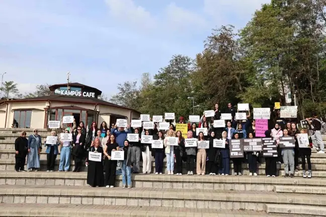 Düzce Üniversitesi'nde Kadına Yönelik Şiddet ve Çocuk İstismarı İçin Sessiz Çağrı Etkinliği