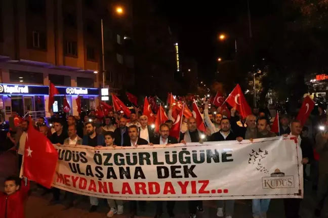 Gaziantep'te Filistin şehitleri için yürüyüş düzenlendi