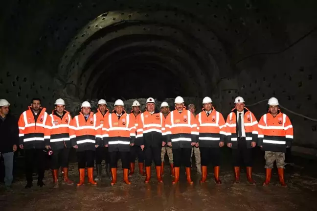 Erzurum ve Bingöl Valileri Çirişli Tünel İnşaatını İnceledi