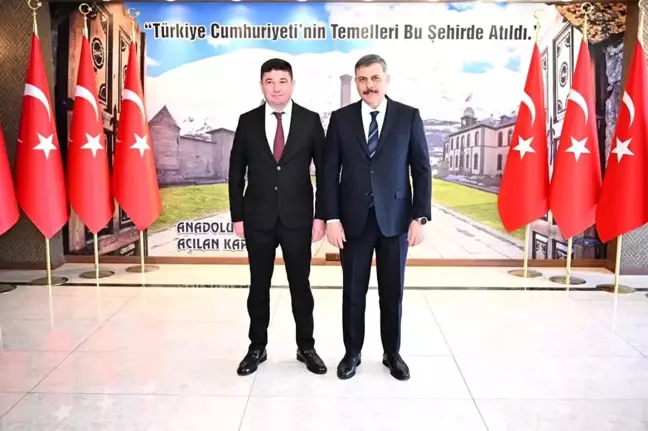 Erzurum Valisi Çiftçi, Azerbaycan Başkonsolosu Aliyev'i Kabul Etti