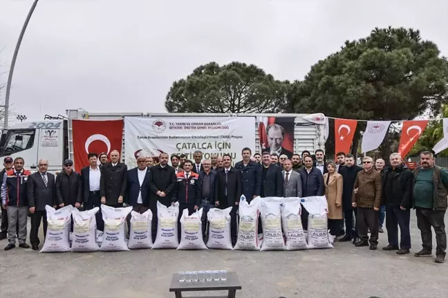 Çatalca'da 43 Üreticiye Çeltik Tohumu Dağıtıldı