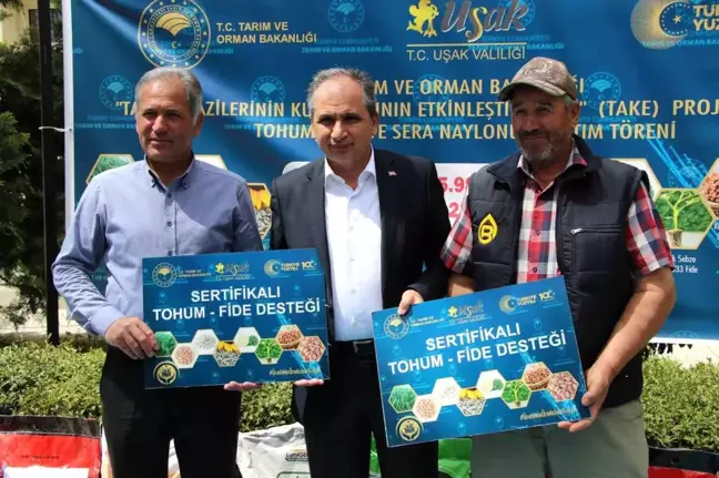 Uşak'ta Çiftçilere Tohum ve Fide Desteği