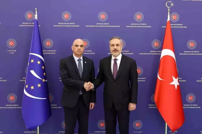 Hakan Fidan ve Alain Berset'ten Türkiye-Avrupa Konseyi İş Birliği Görüşmesi