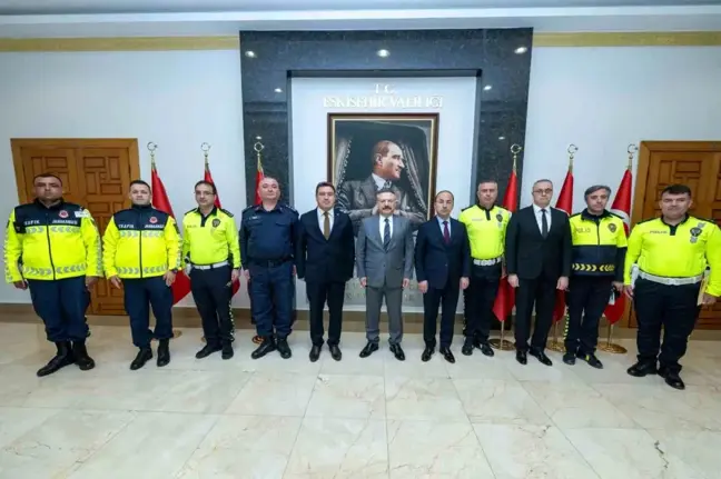Eskişehir'de Trafik Personeline Başarı Belgeleri Verildi