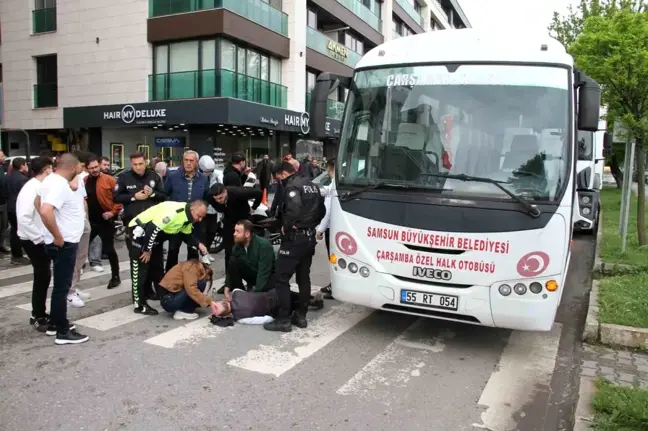 Samsun'da Halk Otobüsü Yayaya Çarptı