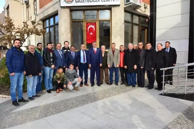 Ak Partili Güvenç'ten Manisa Gazeteciler Cemiyeti'ne Ziyaret