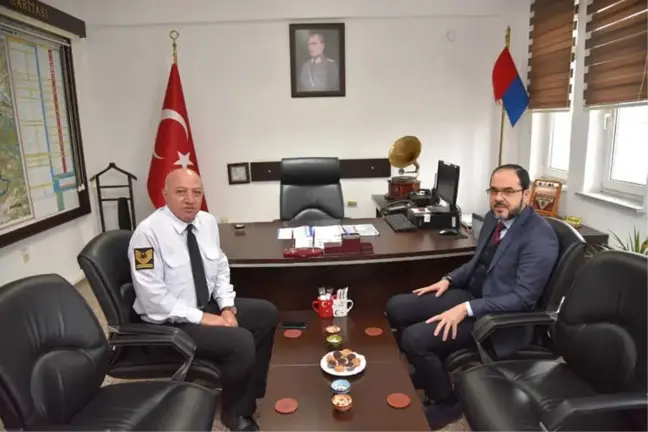 Başkan Ayaz'dan İlçe Jandarma Komutanı Göksu'ya Hayırlı Olsun Ziyareti