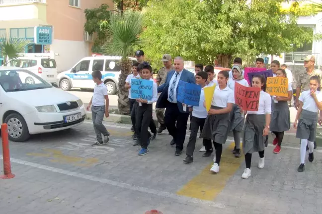 Araban'da kolluk personeli yaya nöbeti tuttu