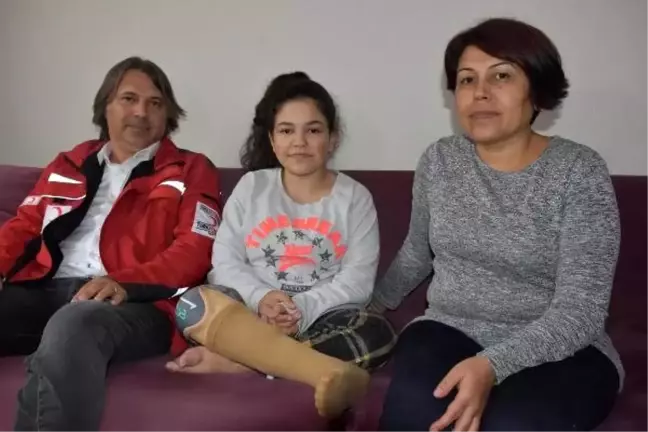 Menenjit yüzünden bacağını kaybeden Melis'e Türk Kızılayı'ndan destek