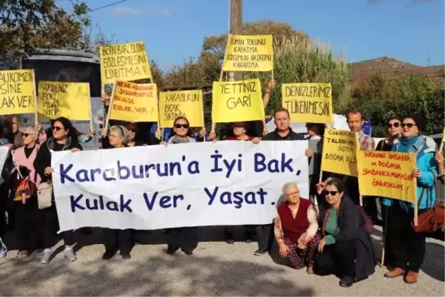 Karaburun'da balık çiftliği protestosu