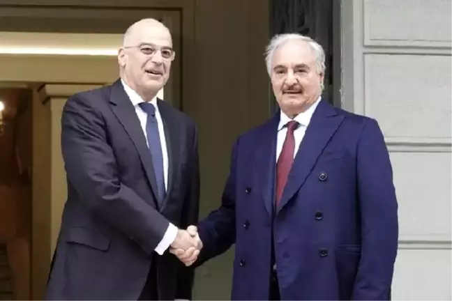 Hafter, Yunanistan Dışişleri Bakanı Dendias ile görüştü